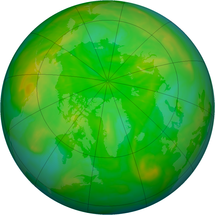 Arctic ozone map for 27 June 2009